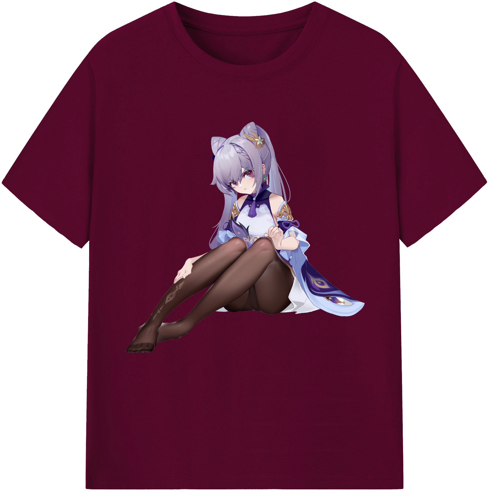 げんし神 刻晴 こくせい genshin Kokusei レディースカジュアルプリントTシャツ（綿100％）